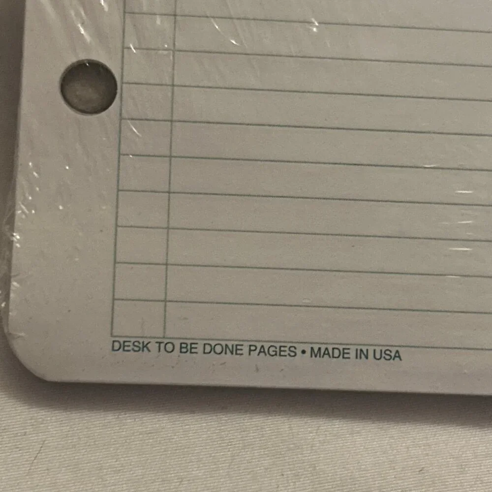 Day-Timer To Be Done Pages 2 Pads Of 24 Sheets #13188 Fits 3 & 7 Ring Size 4 New